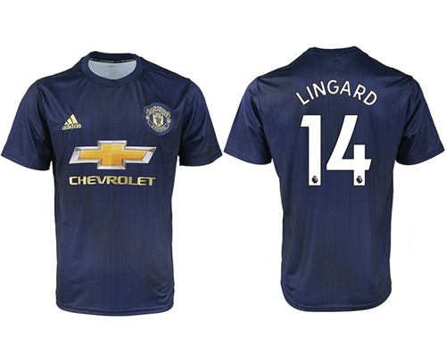 Manchester United #14 Lingard Away Soccer Club Jersey - Click Image to Close